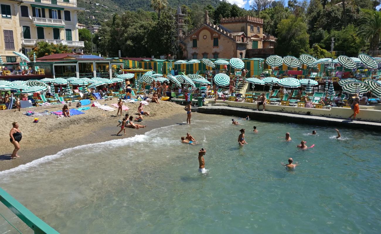 Spiaggia Rapallo'in fotoğrafı koyu i̇nce çakıl yüzey ile