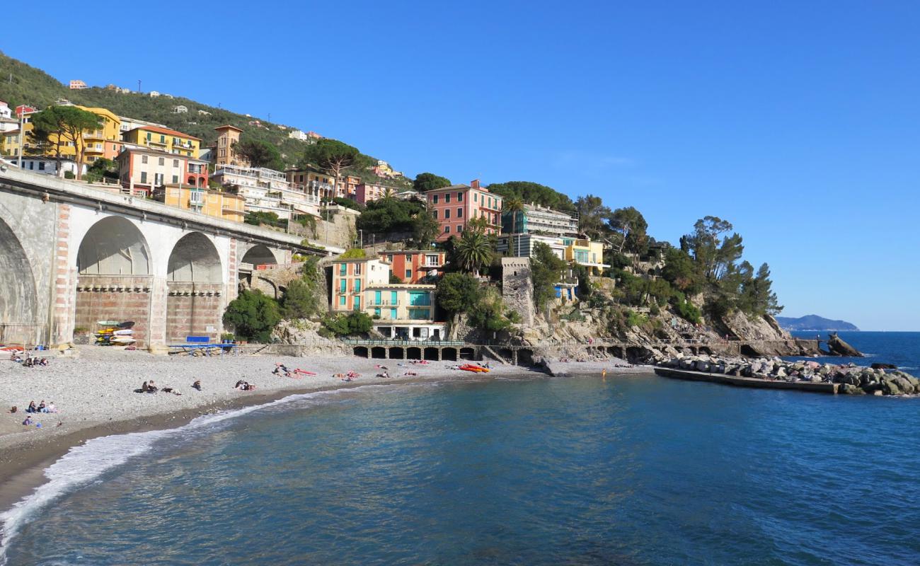 Spiaggia di Zoagli'in fotoğrafı gri çakıl taşı yüzey ile