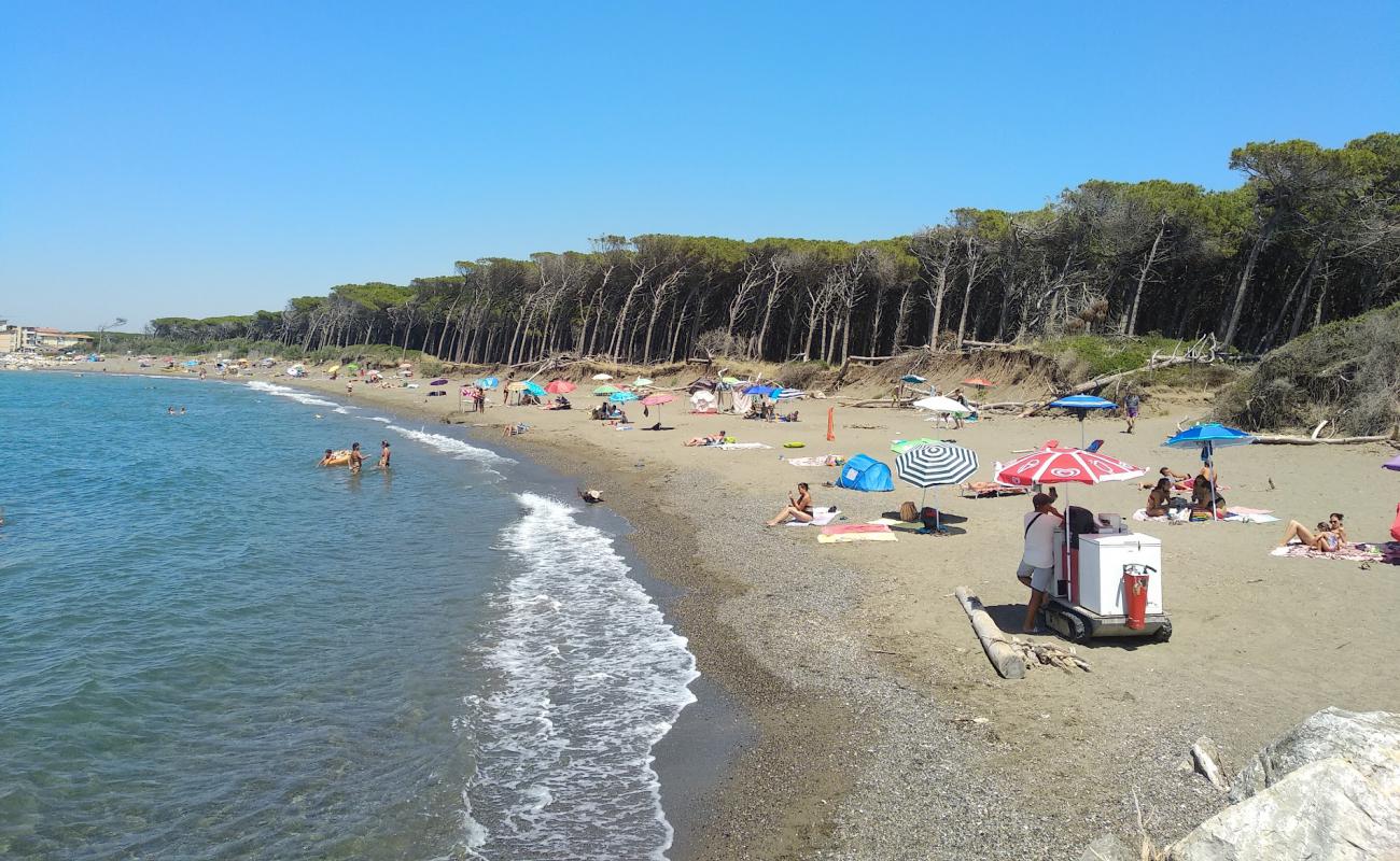 Spiaggia di Andalu'in fotoğrafı koyu i̇nce çakıl yüzey ile