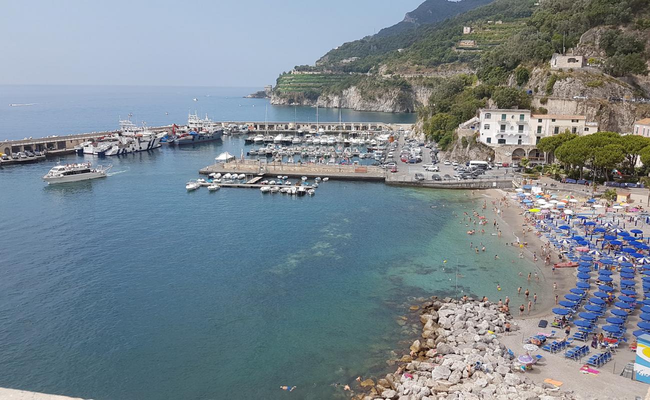 Spiaggia di Cetera'in fotoğrafı küçük gri çakıllar yüzey ile