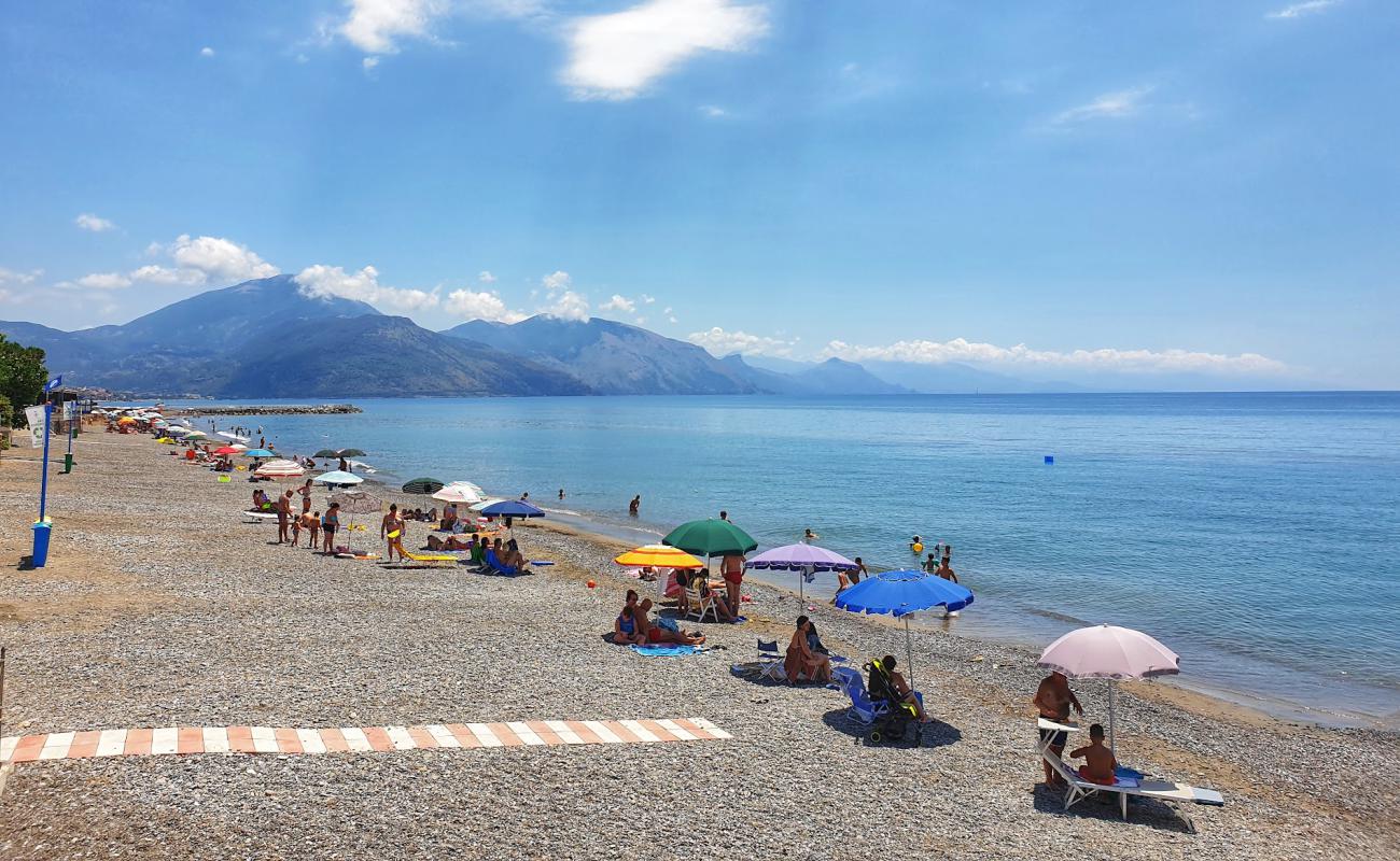 Palm beach'in fotoğrafı siyah kum ve çakıllar yüzey ile