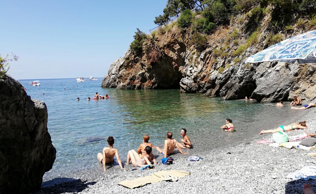 Spiaggia Cala del Citro'in fotoğrafı gri ince çakıl taş yüzey ile