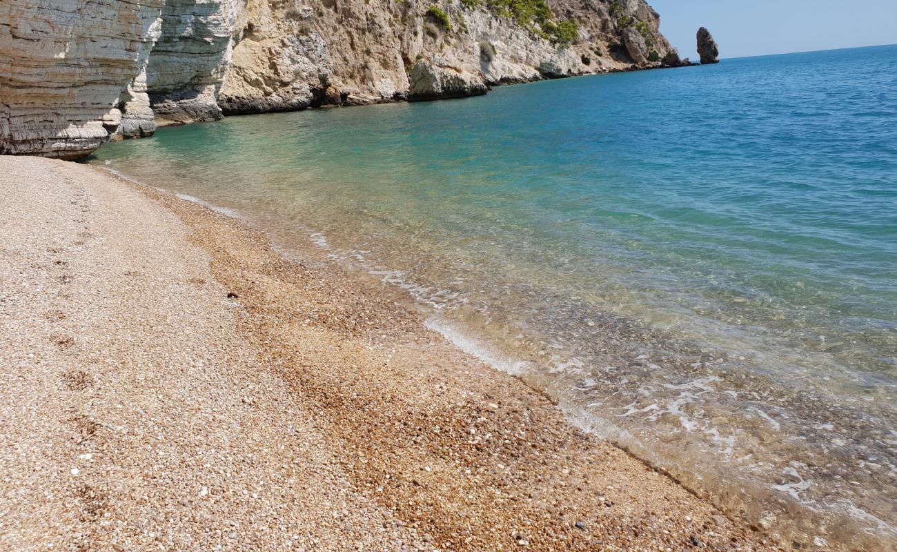 Cala della Malva'in fotoğrafı küçük bej çakıl yüzey ile