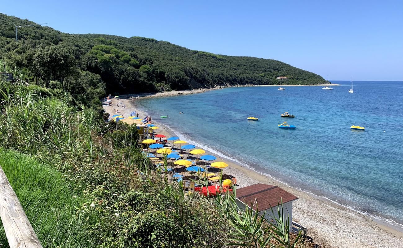 Frugoso Beach'in fotoğrafı siyah kum ve çakıllar yüzey ile
