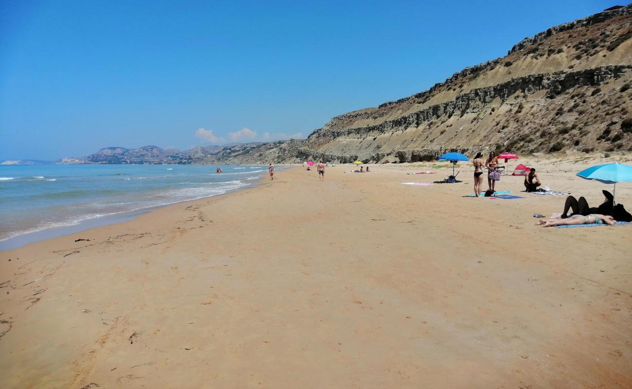 Spiaggia Giallonardo'in fotoğrafı i̇nce bej kum yüzey ile