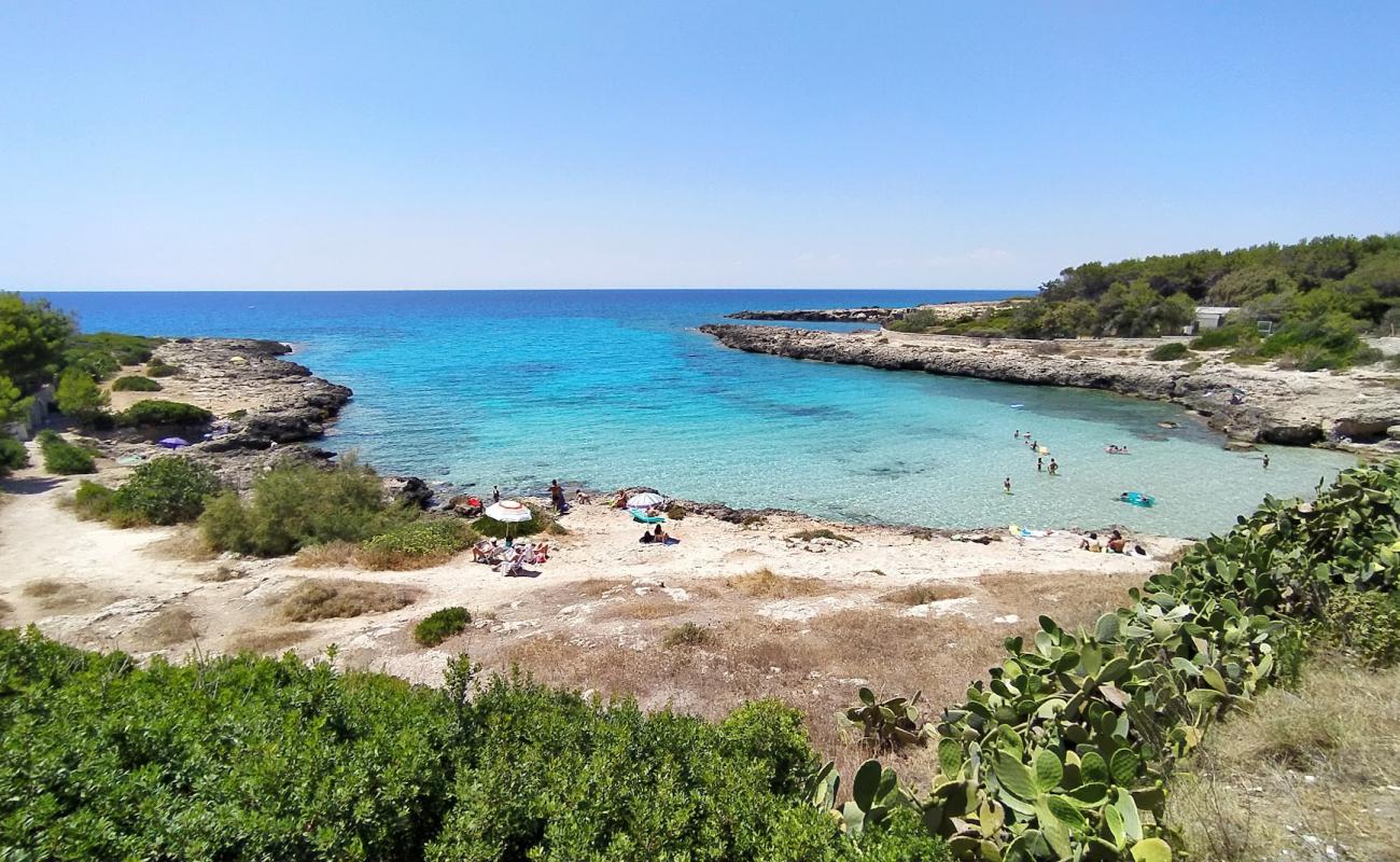 Spiaggia di Baia Capparone'in fotoğrafı i̇nce kahverengi kum yüzey ile