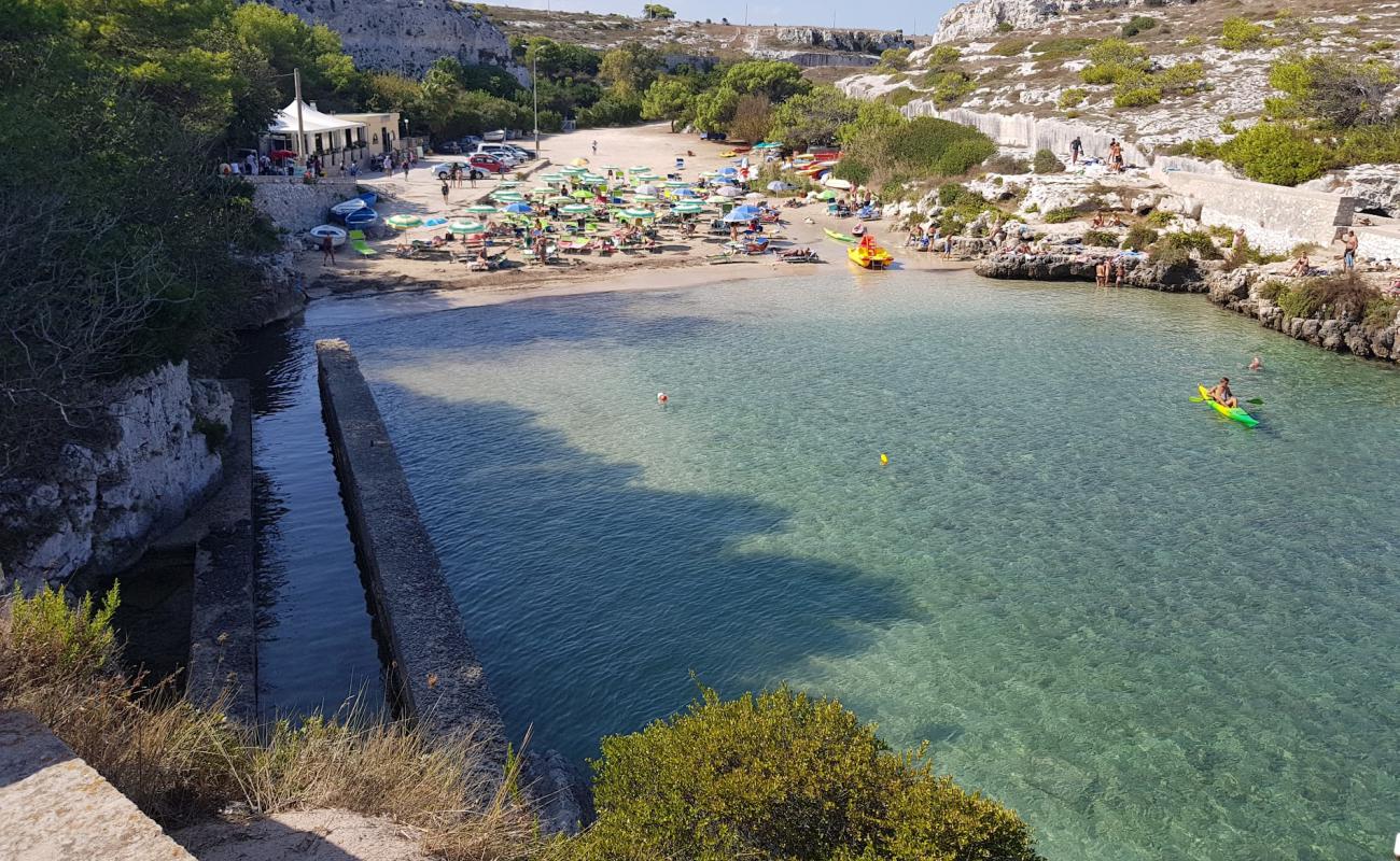 Spiaggia di Porto Badisco'in fotoğrafı parlak kum yüzey ile