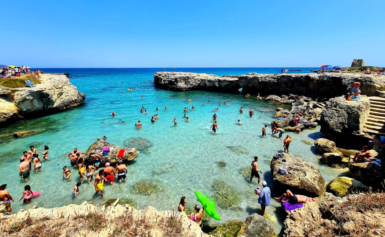 Spiaggia di Portulignu'in fotoğrafı taşlar yüzey ile