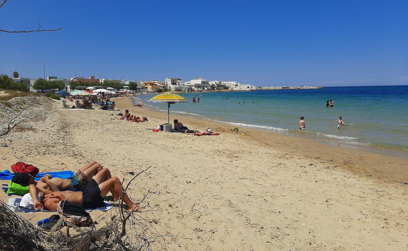 Spiaggia di Torre San Gennaro'in fotoğrafı açık bej kum yüzey ile