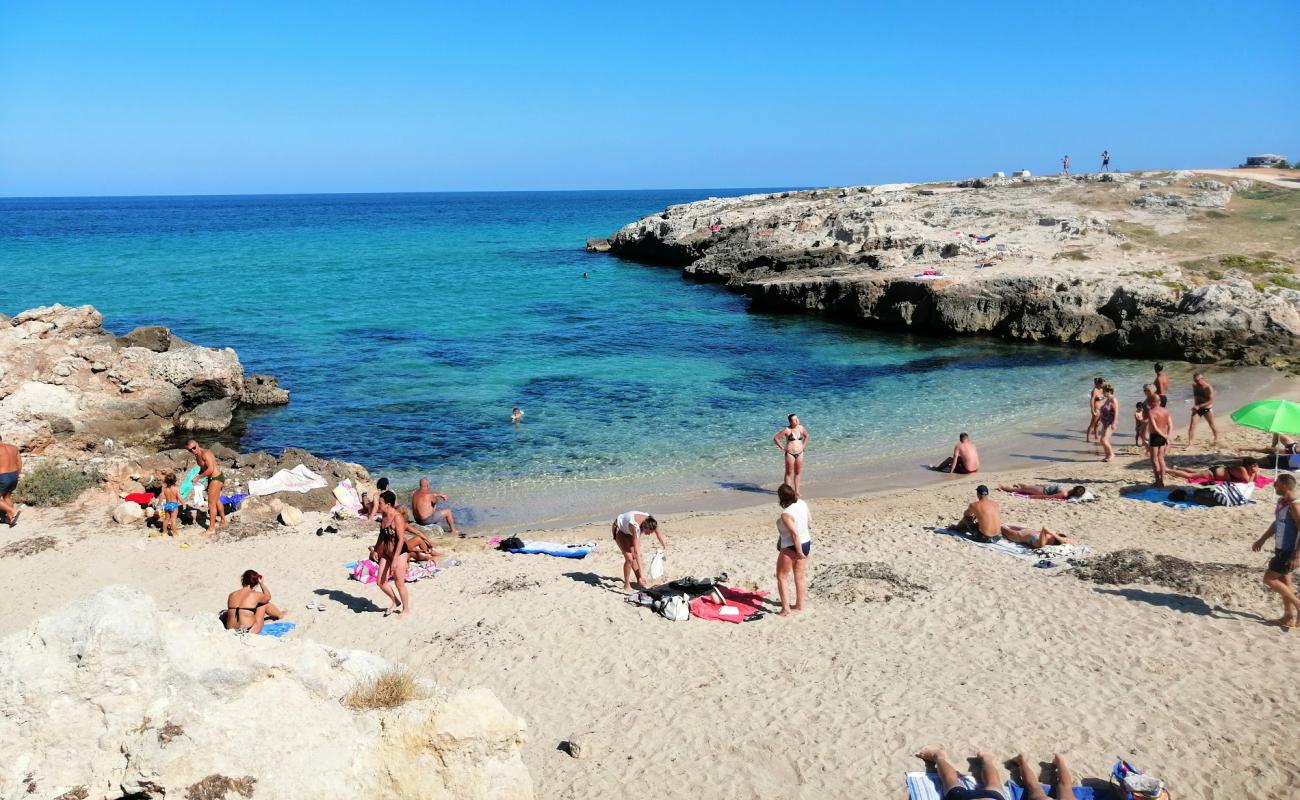 Cala Porto Bianco beach'in fotoğrafı gri kum yüzey ile