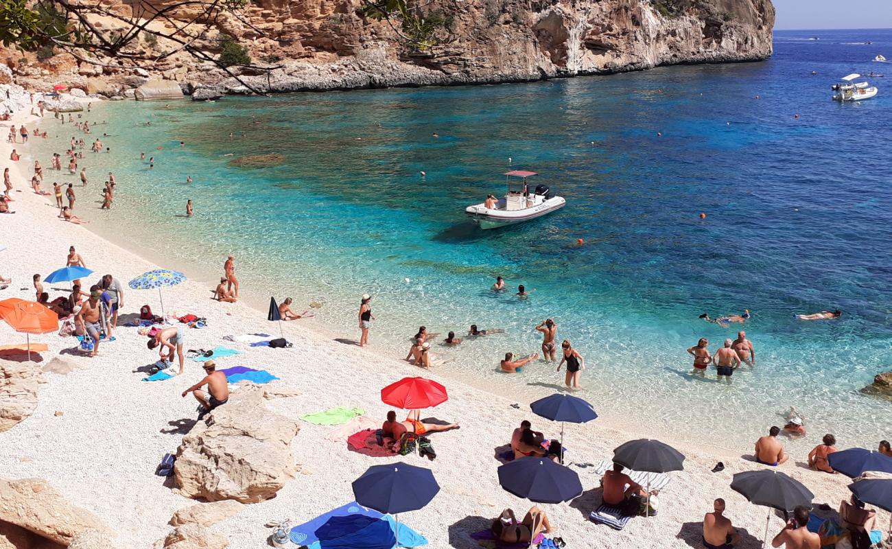 Spiaggia di Bilariccoro'in fotoğrafı beyaz ince çakıl yüzey ile