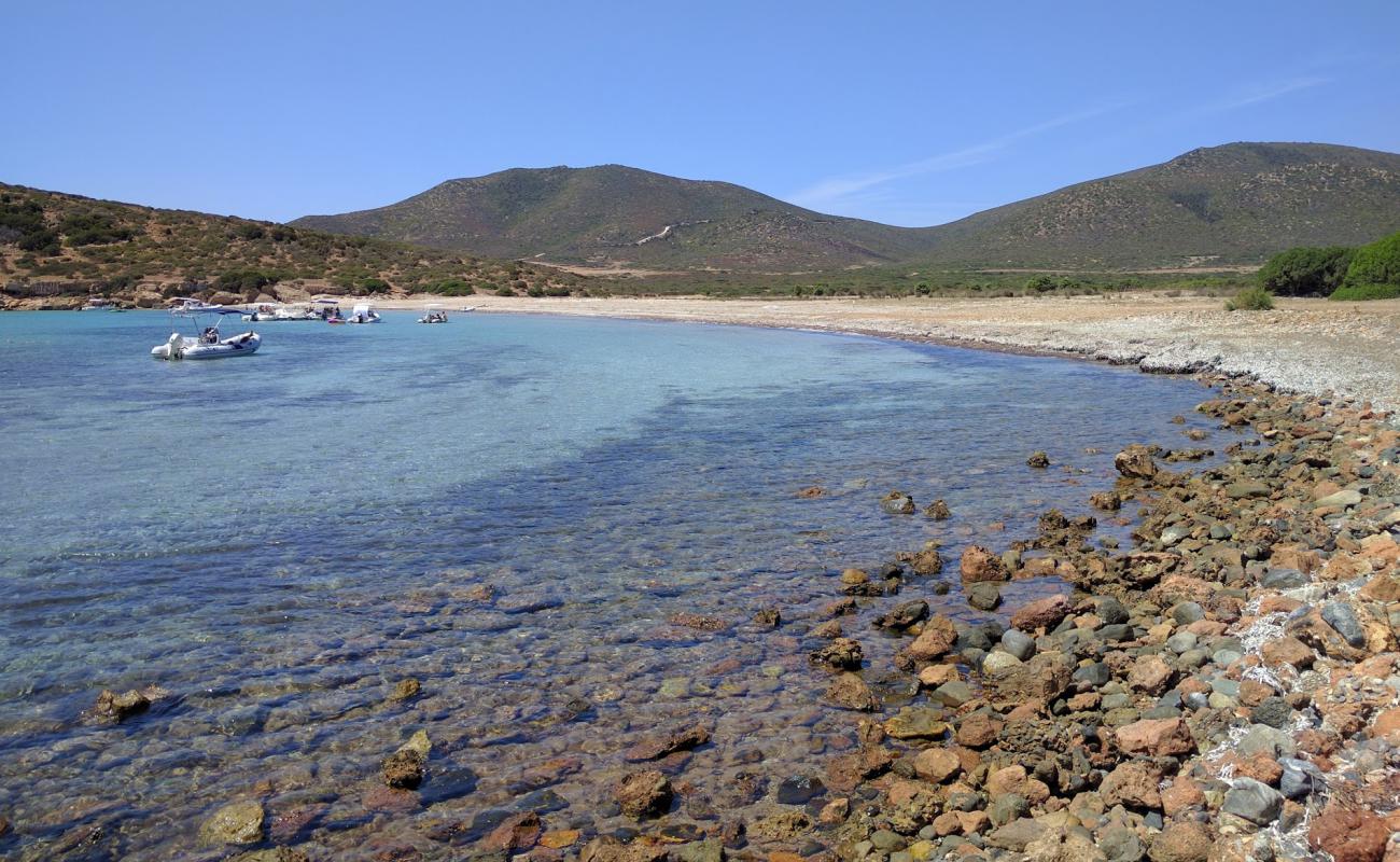 Spiaggia Porto Scudo'in fotoğrafı i̇nce bej kum yüzey ile