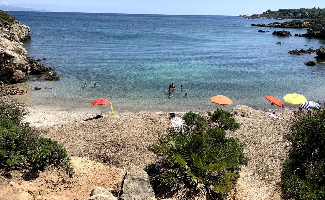 Cala dei Pini'in fotoğrafı açık bej kum yüzey ile
