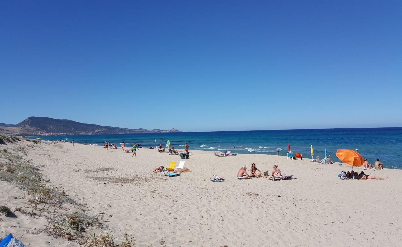 Spiaggia della Baia delle Mimose'in fotoğrafı i̇nce bej kum yüzey ile