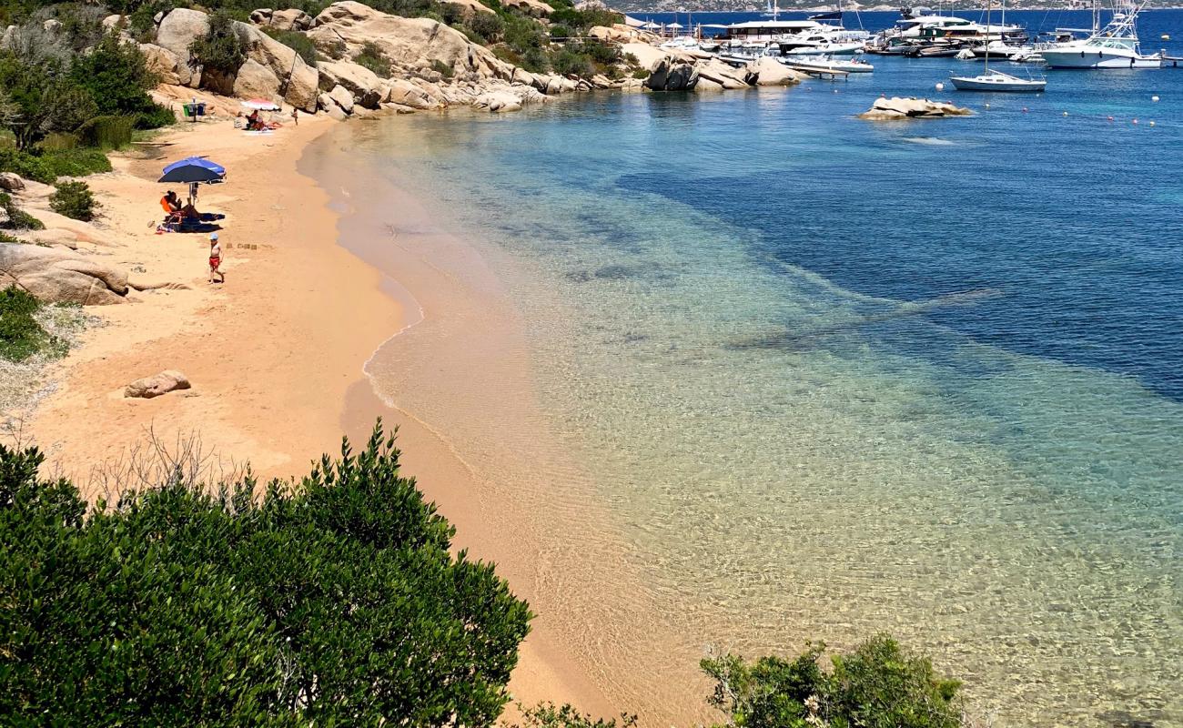 Spiaggia di Cala Inglese'in fotoğrafı açık bej kum yüzey ile