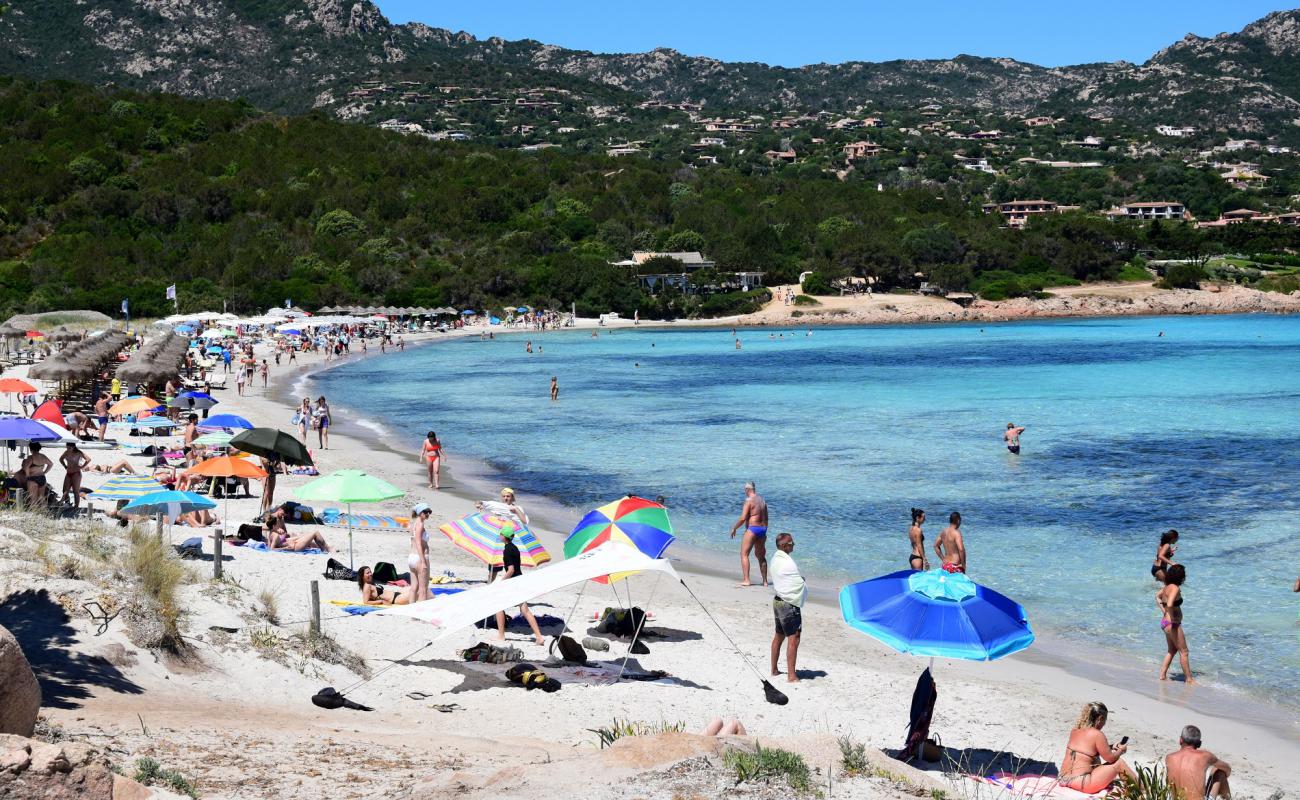 Spiaggia Piccolo Pevero'in fotoğrafı açık bej kum yüzey ile