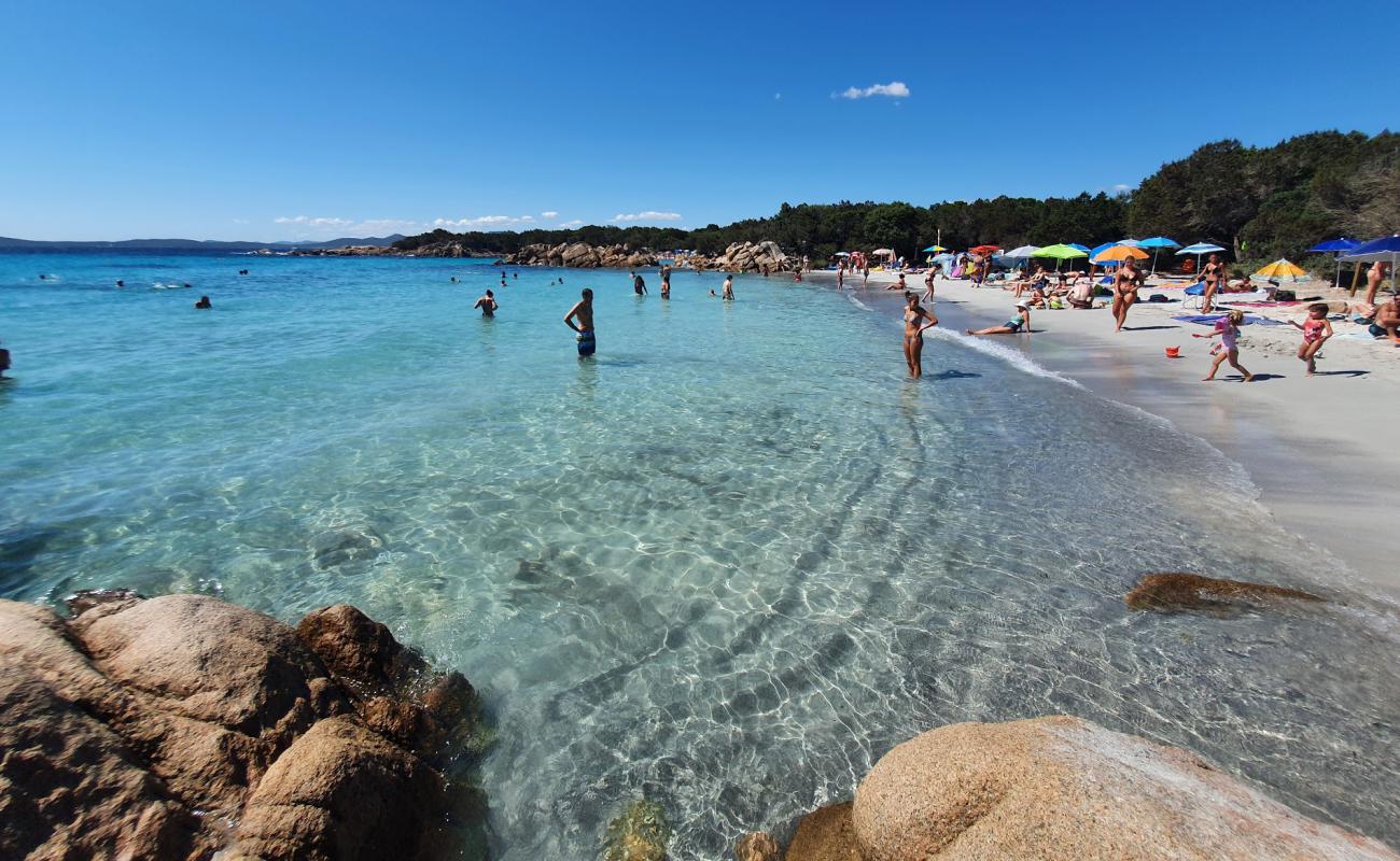 Capriccioli Plajı (Doğu)'in fotoğrafı parlak ince kum yüzey ile