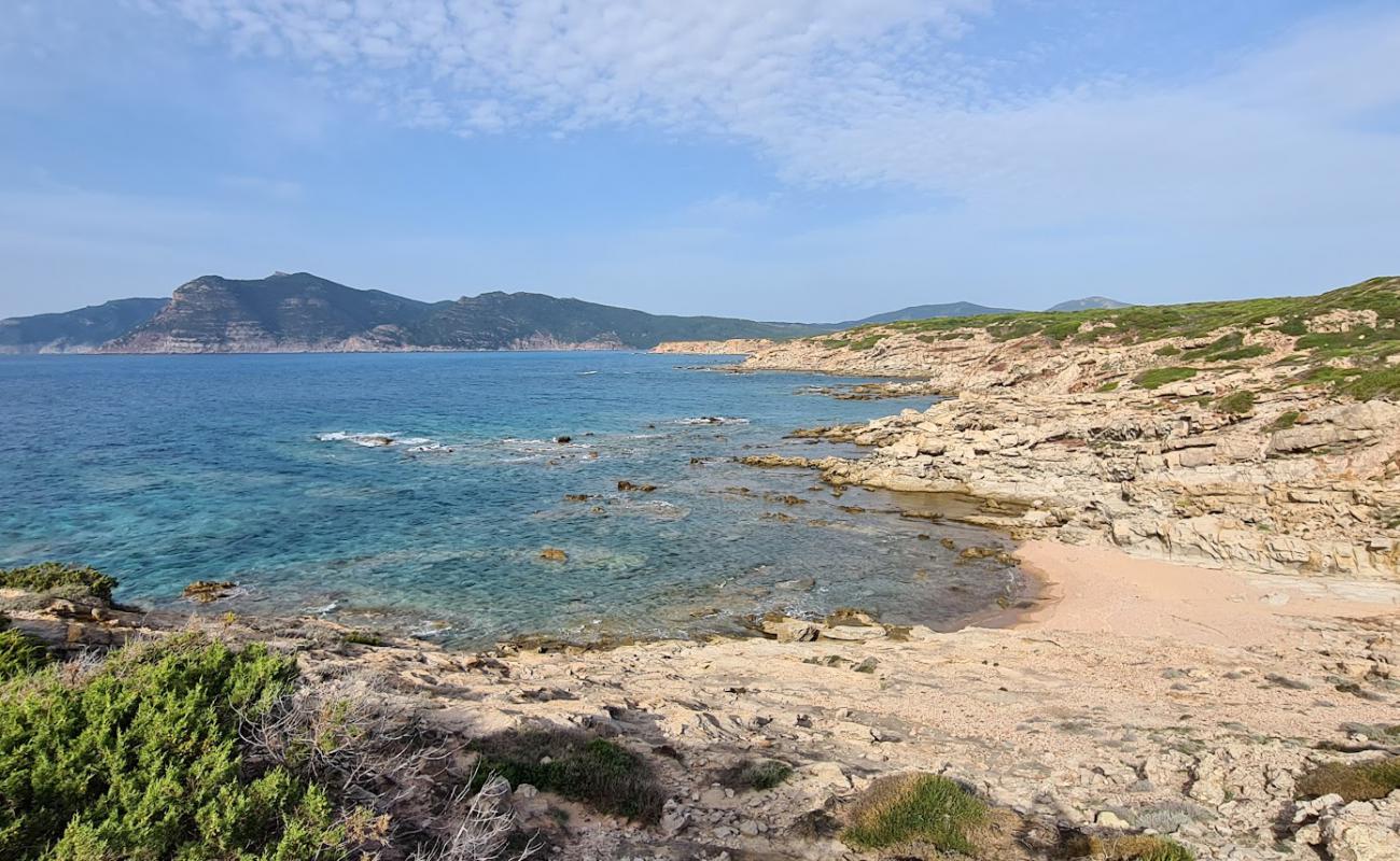 Spiaggetta a nord di Cala del Turco'in fotoğrafı parlak kum ve kayalar yüzey ile