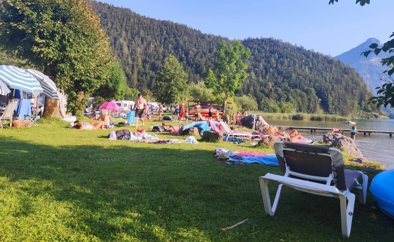 Strand am Wolfgangsee'in fotoğrafı çim yüzey ile