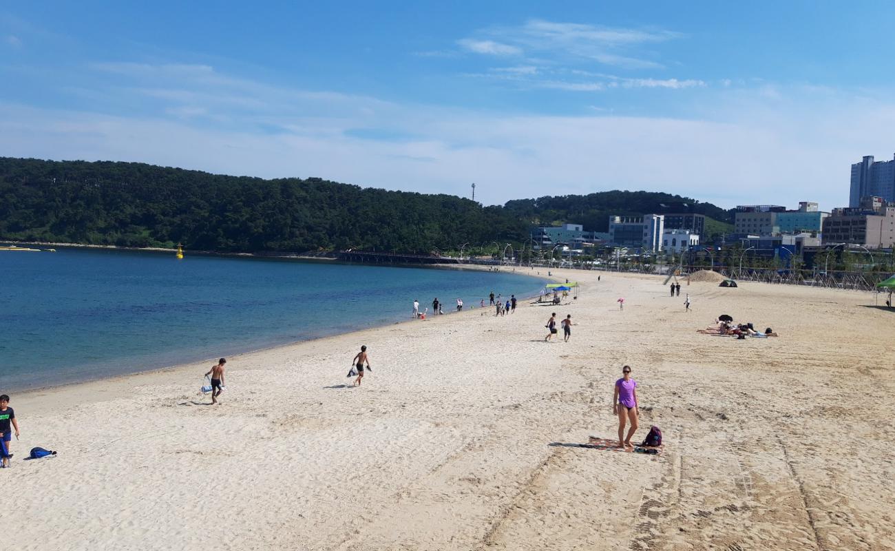 Ilsan Beach'in fotoğrafı parlak kum yüzey ile