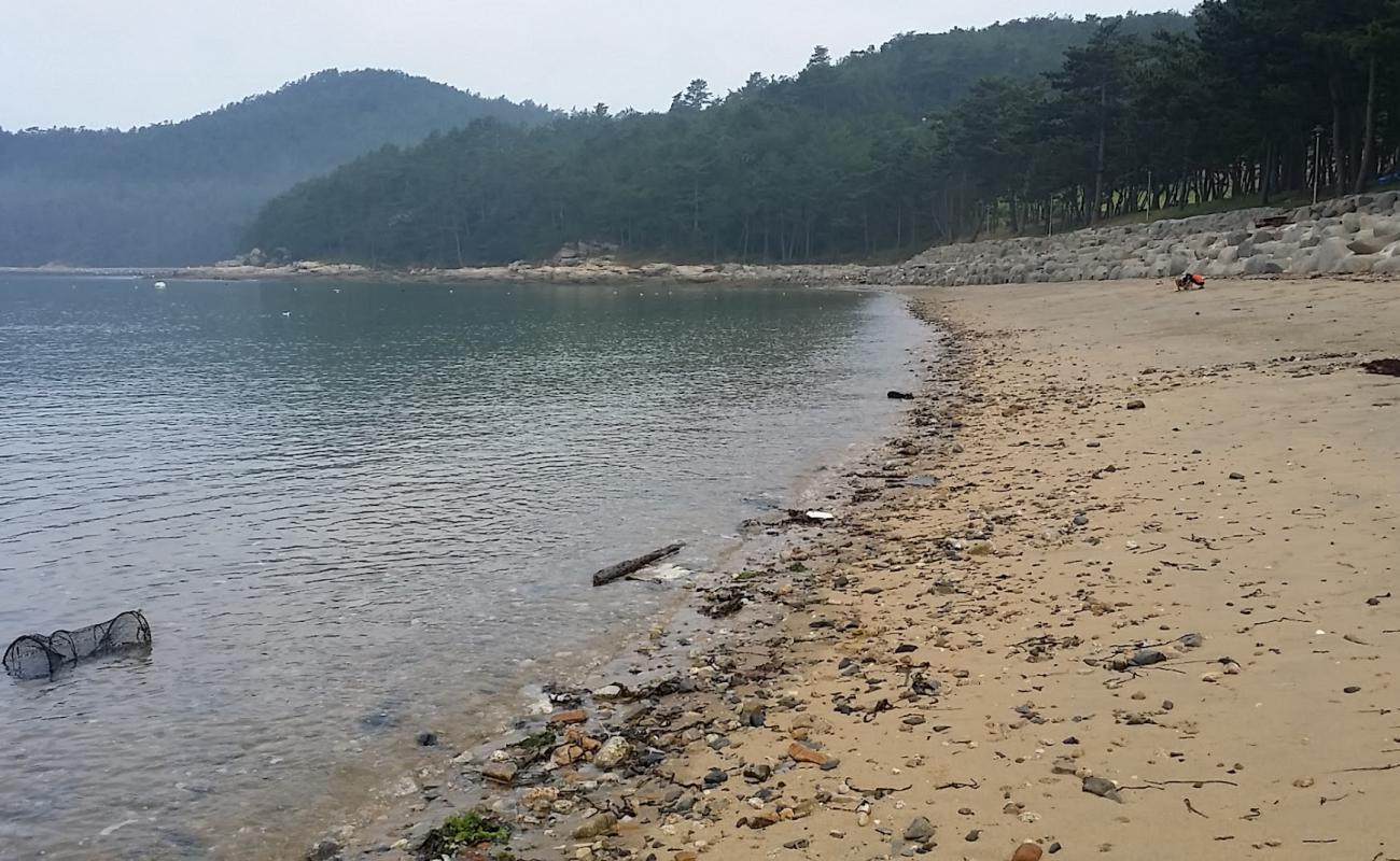 Yeonyeon Beach'in fotoğrafı parlak kum ve kayalar yüzey ile