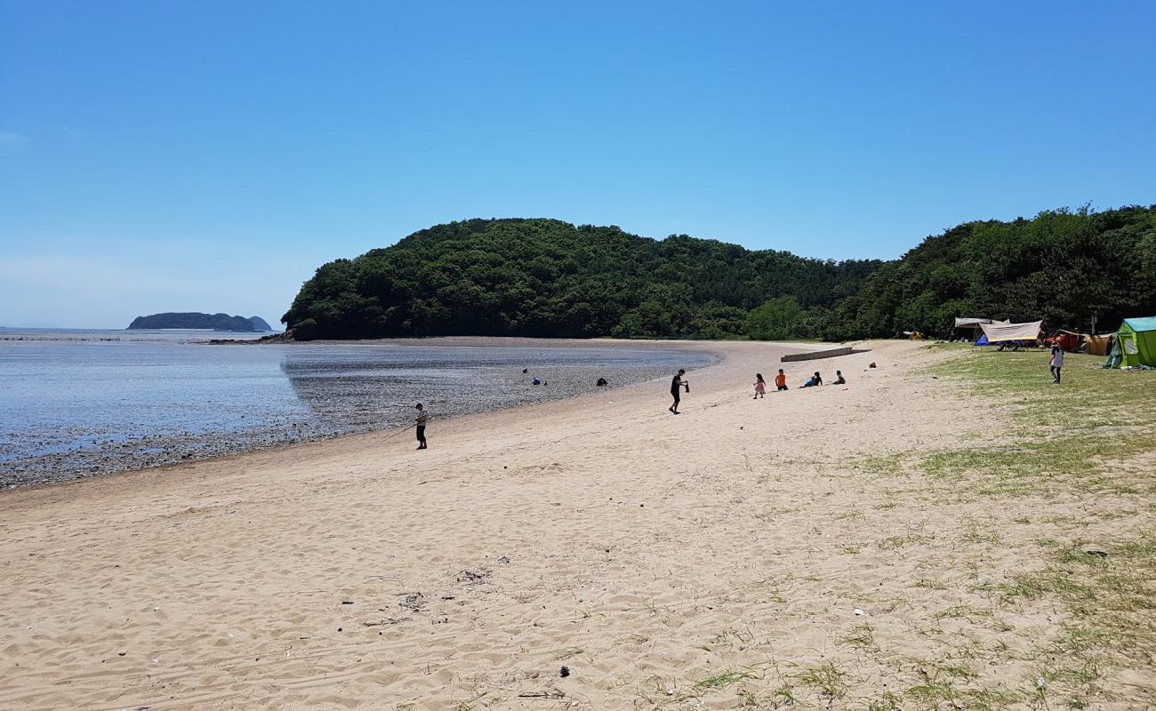 Handlehae Beach'in fotoğrafı parlak kum yüzey ile