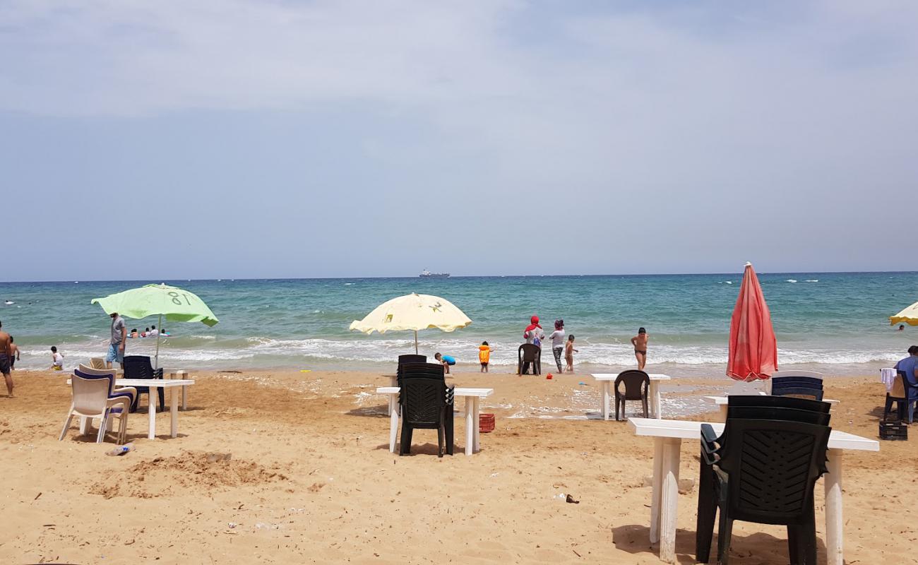 Ghazieyeh beach'in fotoğrafı açık bej kum yüzey ile