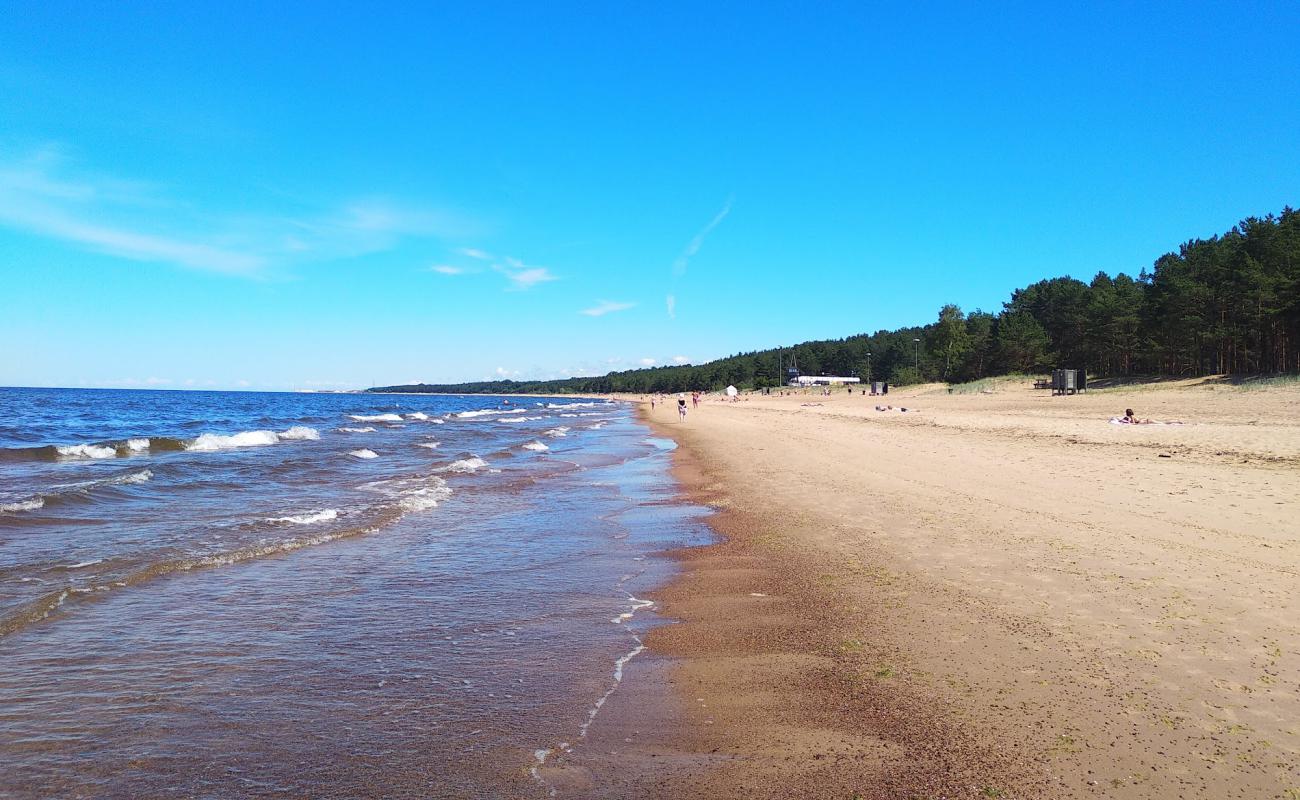 Saulkrasti beach II'in fotoğrafı açık bej kum yüzey ile