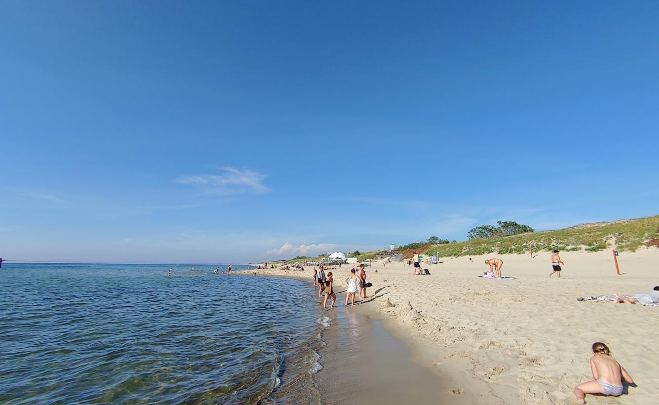 Skruzdynas Beach'in fotoğrafı parlak ince kum yüzey ile