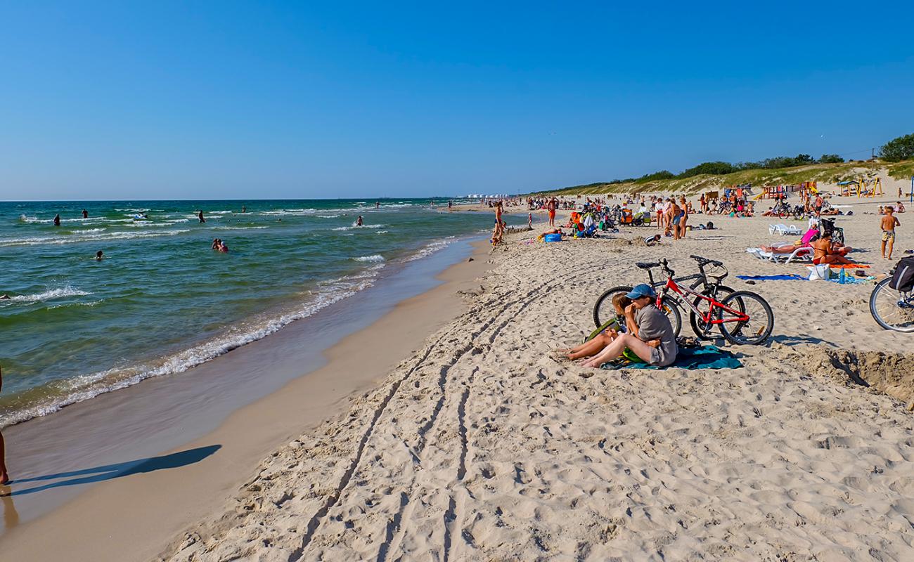 Smiltynes beach'in fotoğrafı i̇nce bej kum yüzey ile