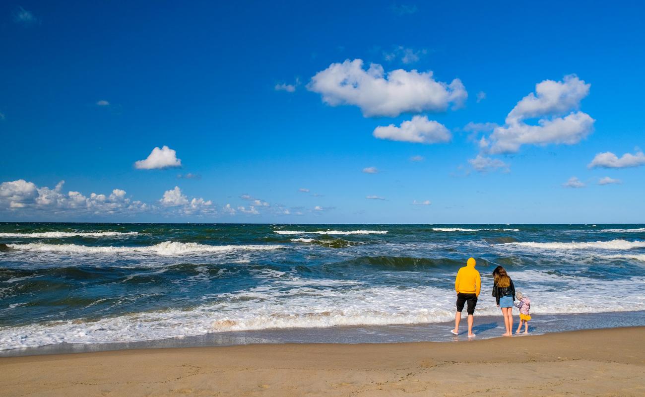 Karkles beach'in fotoğrafı parlak kum yüzey ile