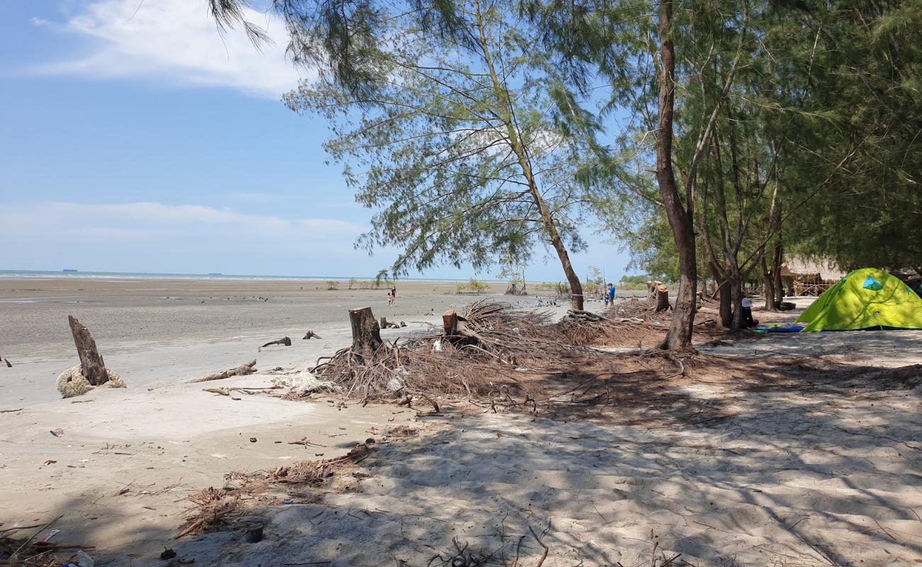 Tanjung Sepat Beach'in fotoğrafı parlak kum yüzey ile