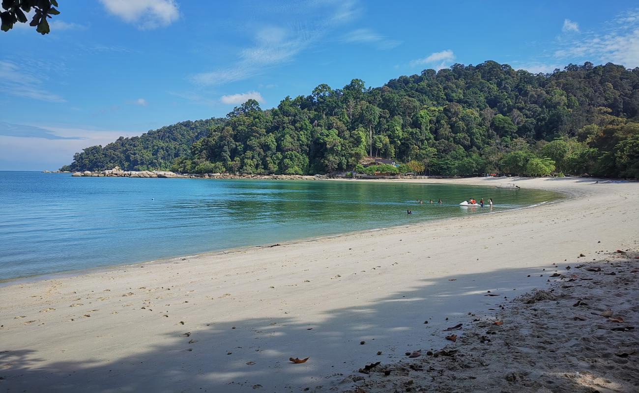Teluk Nipah Coral Beach'in fotoğrafı açık bej kum yüzey ile