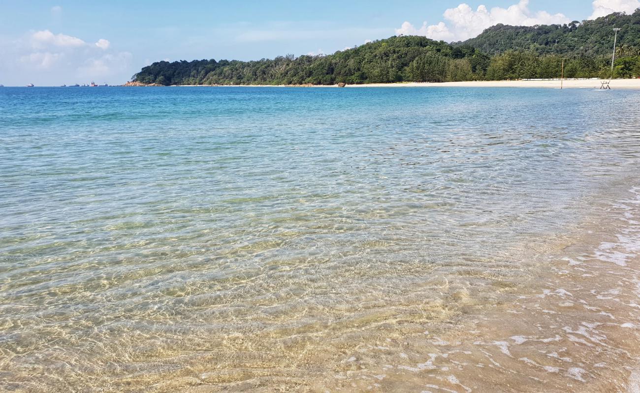 Teluk Kalong Beach'in fotoğrafı parlak kum yüzey ile