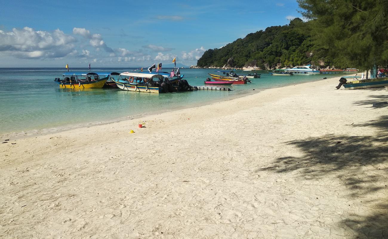 Perhentian Cabana'in fotoğrafı parlak kum yüzey ile