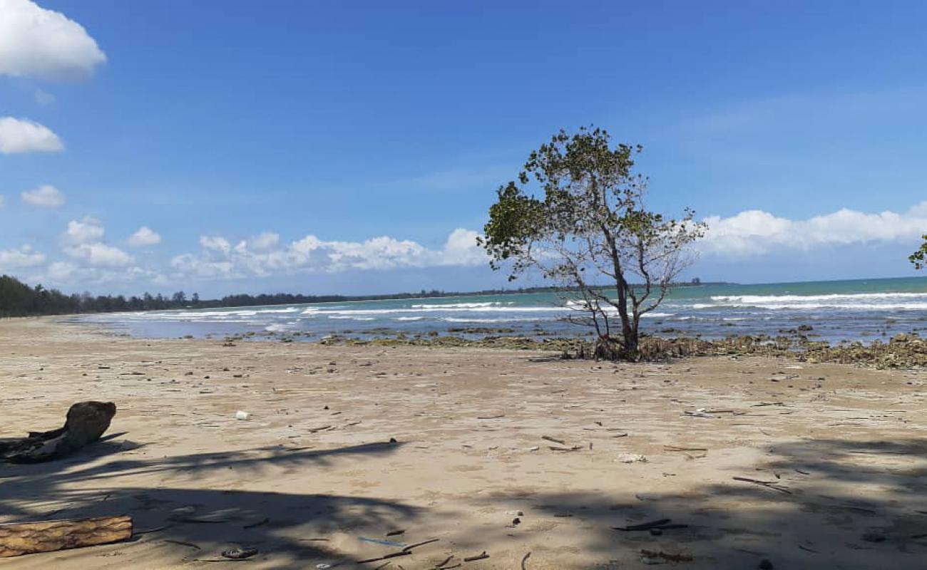 Tagupi Laut Beach'in fotoğrafı açık bej kum yüzey ile