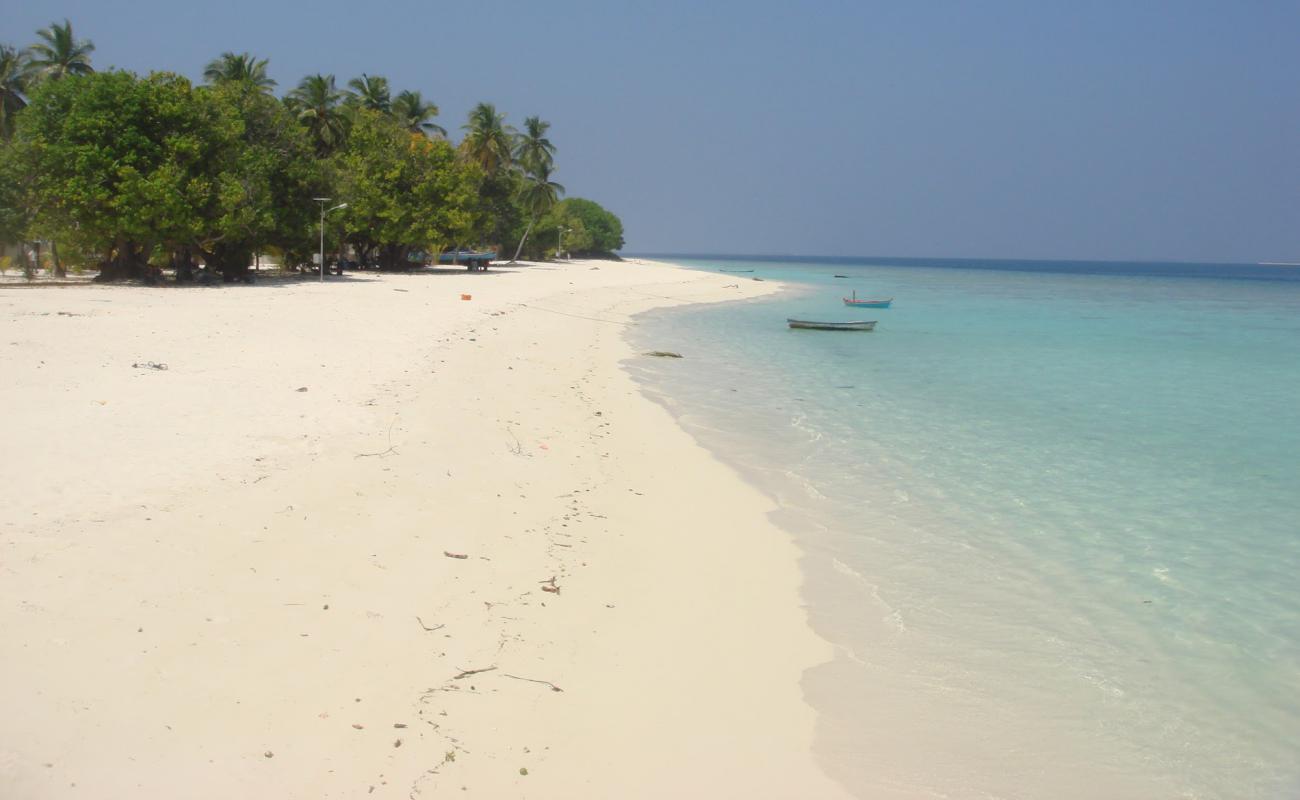 Fainu Island Beach'in fotoğrafı beyaz kum yüzey ile
