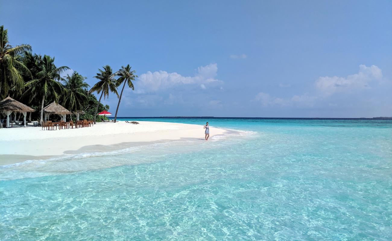 Filaidhoo Adası Plajı'in fotoğrafı açık bej kum yüzey ile