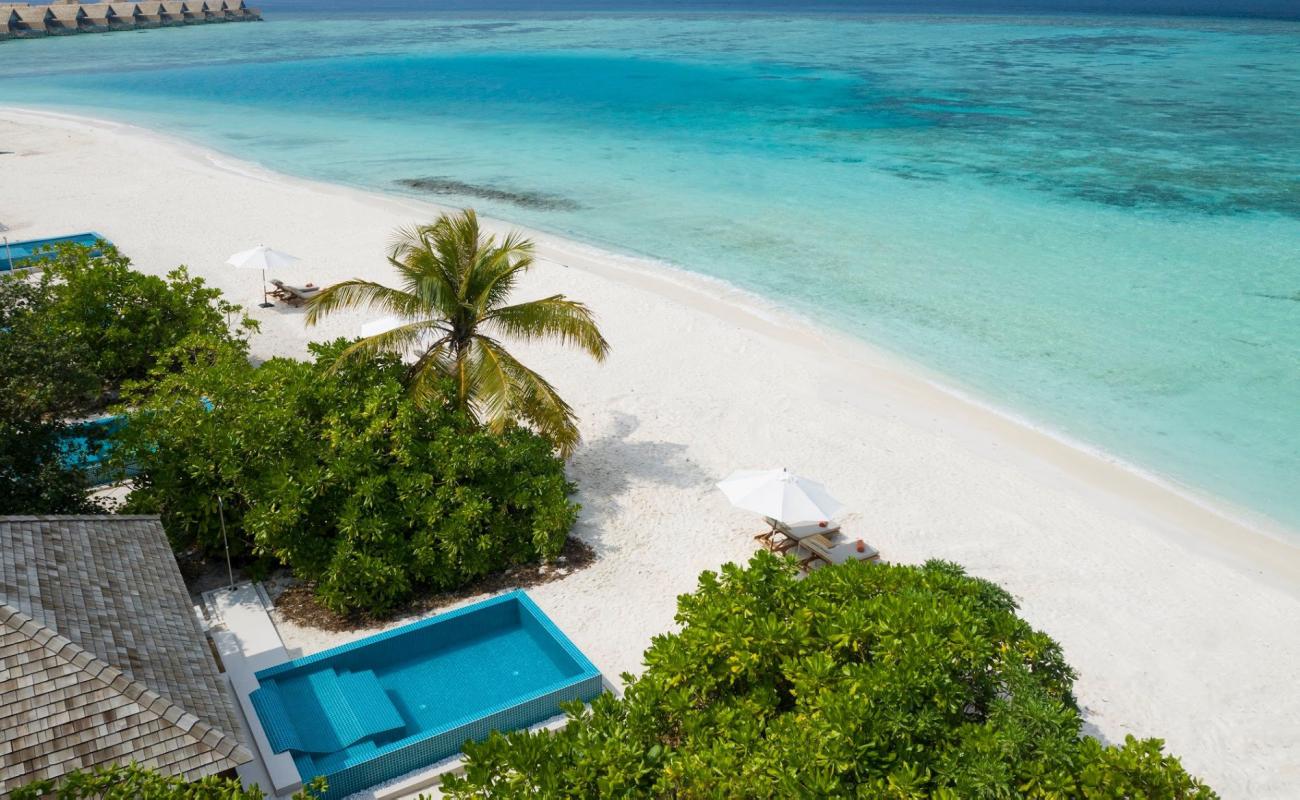 Faarufushi Resort island'in fotoğrafı beyaz kum yüzey ile