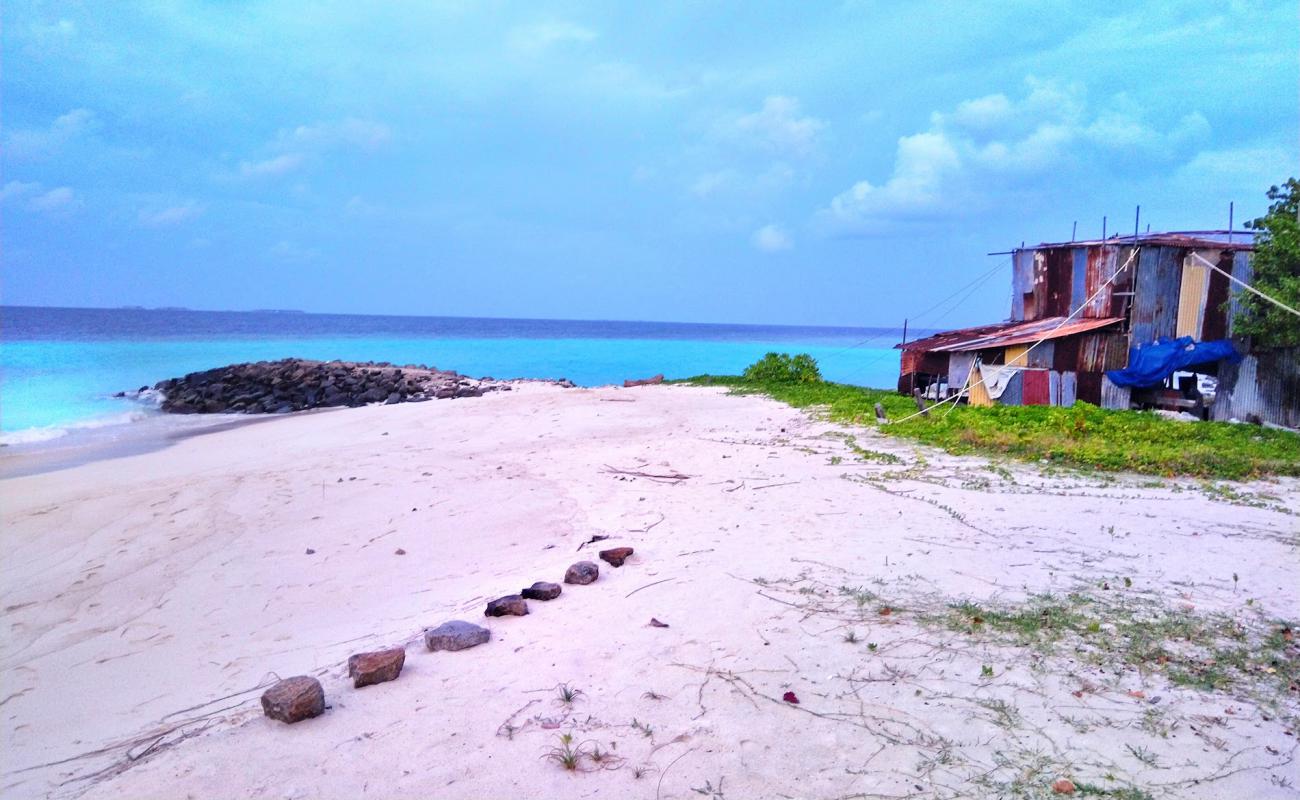 Velidhoo bitsy beach'in fotoğrafı açık bej kum yüzey ile