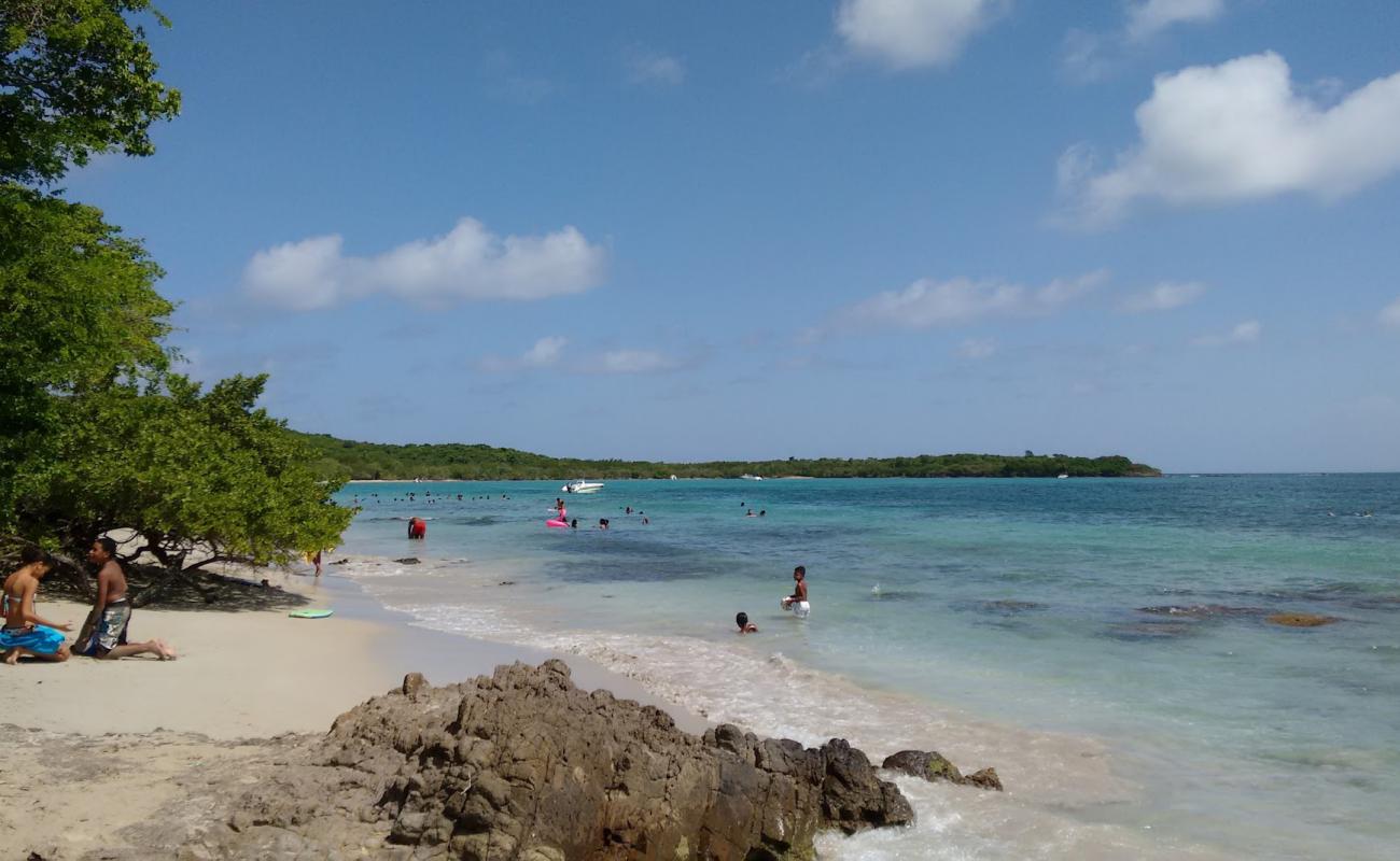 Anse Meunier beach'in fotoğrafı açık bej kum yüzey ile