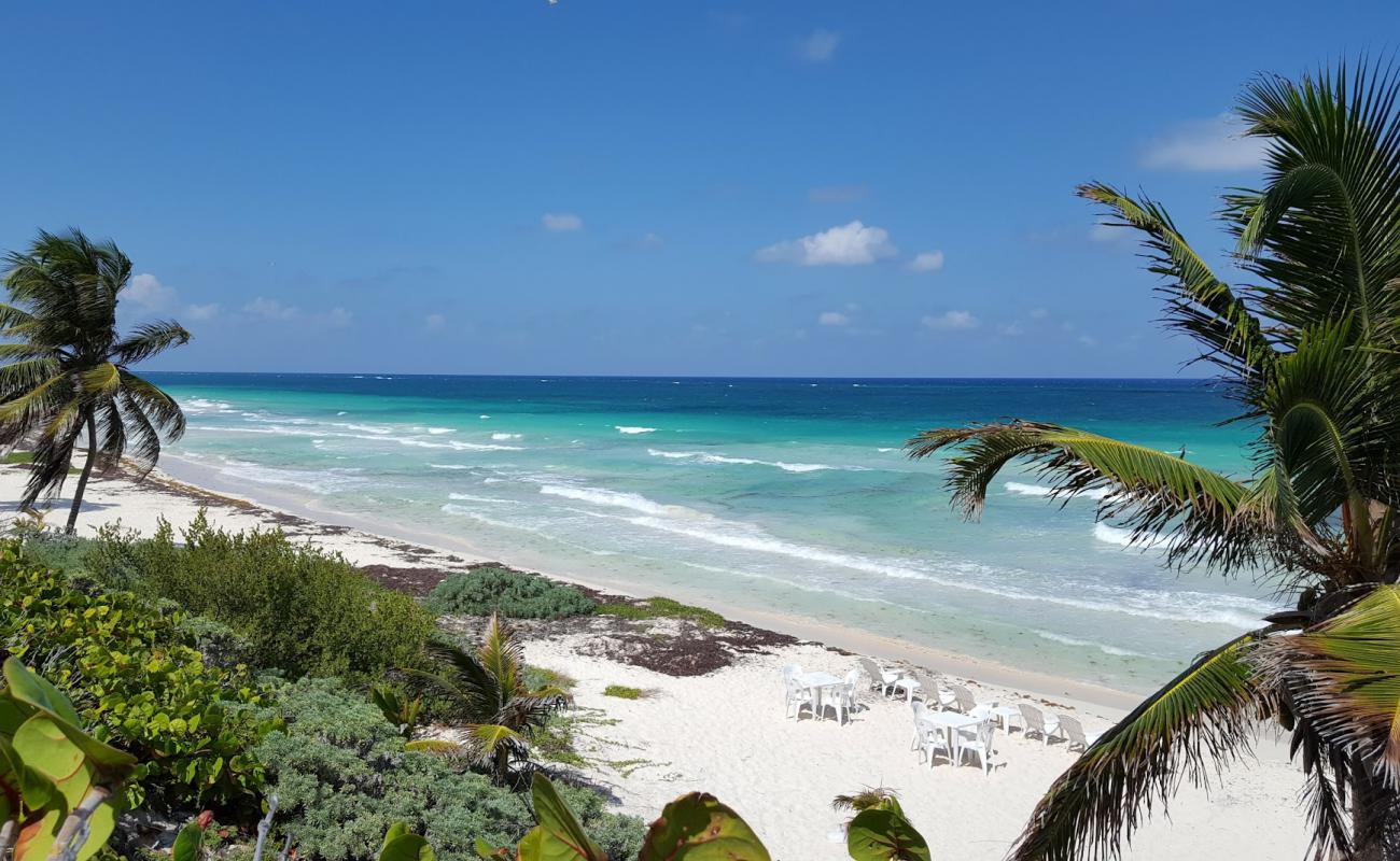 Tulum beach III'in fotoğrafı i̇nce bej kum yüzey ile