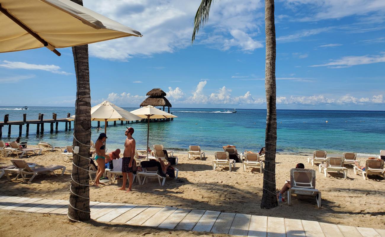 Cozumel paradise beach'in fotoğrafı parlak ince kum yüzey ile