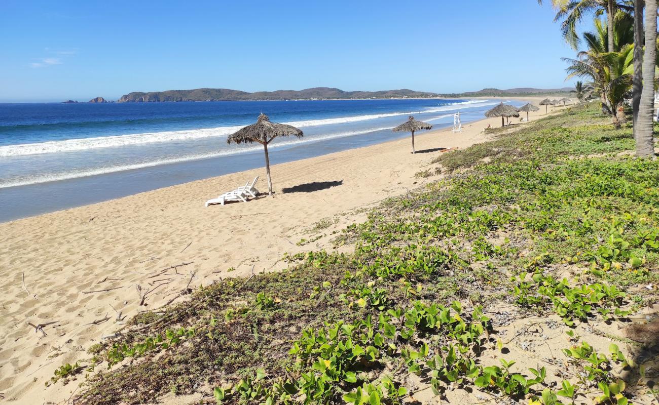 Punta Perula Chamela'in fotoğrafı açık bej kum yüzey ile