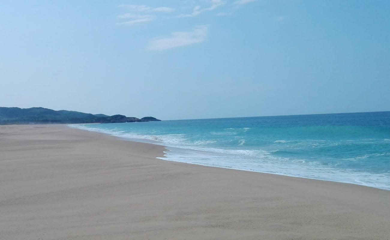 Colola Beach'in fotoğrafı parlak kum yüzey ile