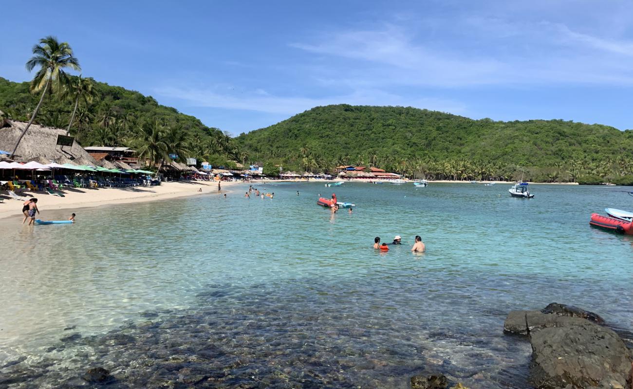 Playa las Gatas'in fotoğrafı parlak ince kum yüzey ile