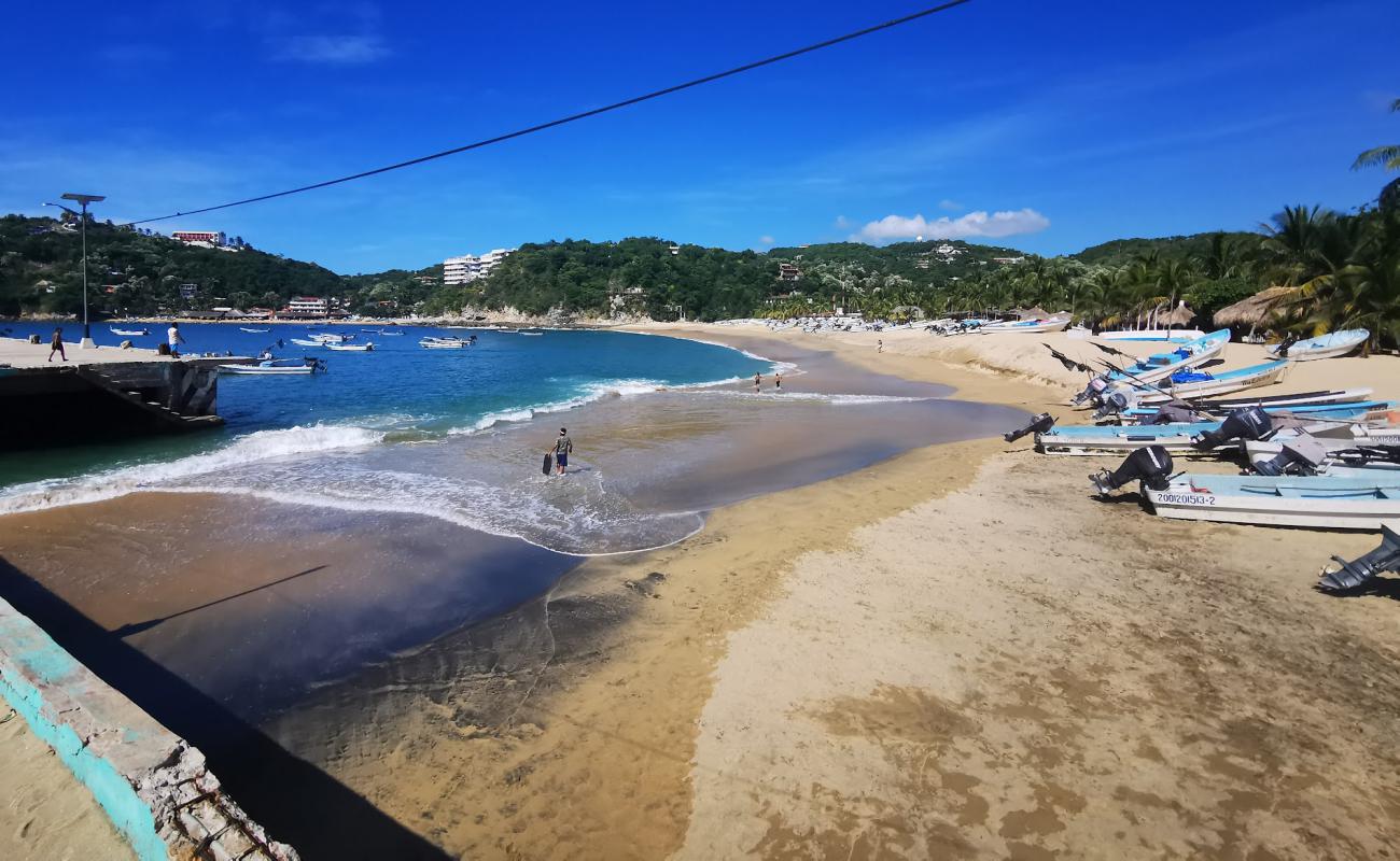 Puerto Angel'in fotoğrafı i̇nce bej kum yüzey ile