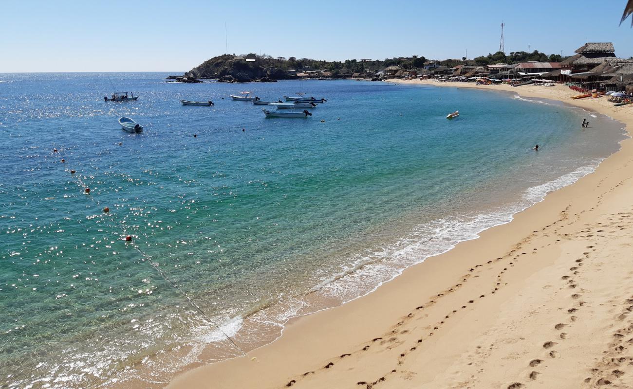San Agustin beach'in fotoğrafı i̇nce bej kum yüzey ile