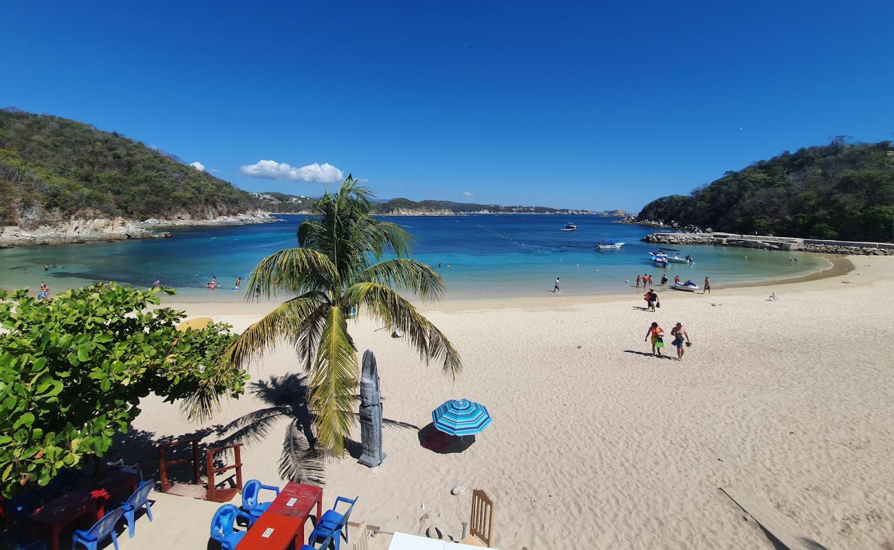 La Entrega beach'in fotoğrafı açık bej kum yüzey ile