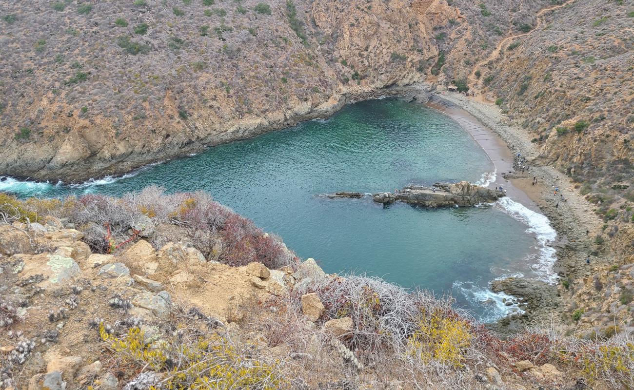 Playa el Cocodrilo'in fotoğrafı bej kum ve kayalar yüzey ile